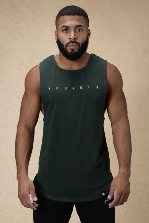 Young LA 332 Infinity Muscle Tanks Green | Australia ERDLQ-0423