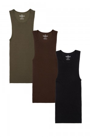 Young LA 340 Wife Lovers - 3 Pack Burgundy Olive Black | Australia RVDKF-4506