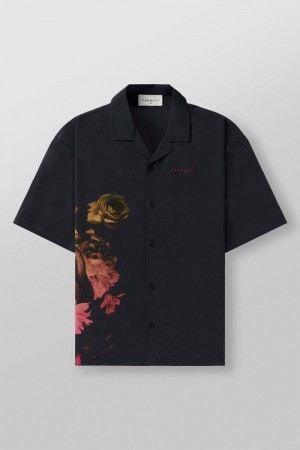 Young LA 4006 - Miami Sunset Shirts Black | Australia HDWIV-1380