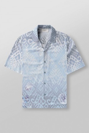 Young LA 4006 - Miami Sunset Shirts Blue | Australia WFNPM-8623