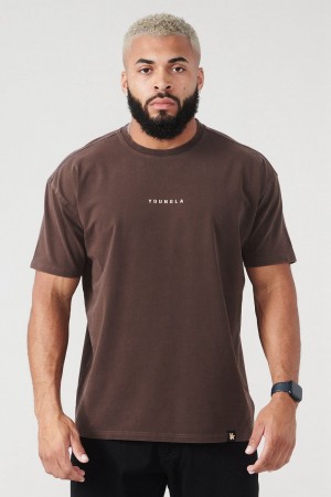 Young LA 401 Essential Jacked Tees Dark Brown | Australia MBAPL-4791