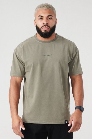 Young LA 401 Essential Jacked Tees Olive | Australia UAGYP-2769