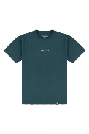 Young LA 401 Essential Jacked Tees Teal | Australia TNJZK-8024