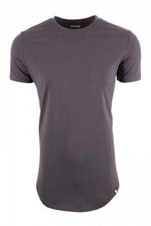 Young LA 402 Perfect Tee - Scallop Bottom Dark Grey | Australia NEKVD-1540