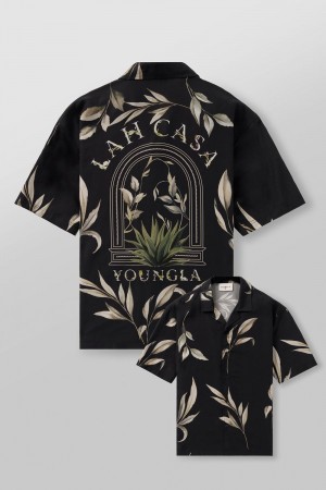 Young LA 4038 - Lah Casa Shirts Black | Australia VNZMQ-3901