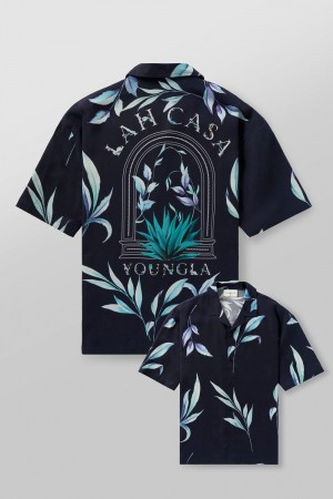 Young LA 4038 - Lah Casa Shirts Navy | Australia XUEDV-3026