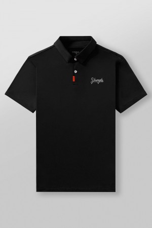 Young LA 4069 - Tee Time Golf Polos Black | Australia IWZBX-9307