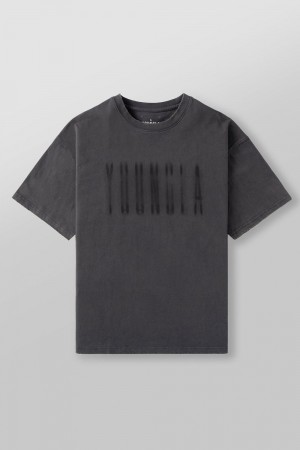 Young LA 4075 - Blurry Heavyweight Tee Grey | Australia APCHQ-2018