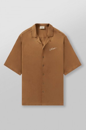 Young LA 4085 - Milano Shirts Brown | Australia XWPKB-5249