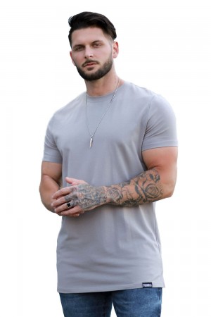 Young LA 411 Perfect Tee - Straight Bottom Grey | Australia XJPFR-2690