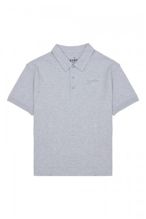 Young LA 412 Jacked Polo Tees Grey | Australia AYWVD-7153