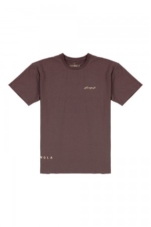 Young LA 414 Signature Tees Burgundy | Australia EVNPC-1286