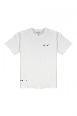 Young LA 414 Signature Tees White | Australia QBIVW-2643