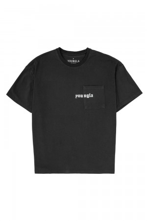 Young LA 416 Eternal Pocket Tees Black | Australia TABJV-1945