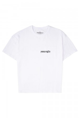 Young LA 416 Eternal Pocket Tees White | Australia JXBZW-2153