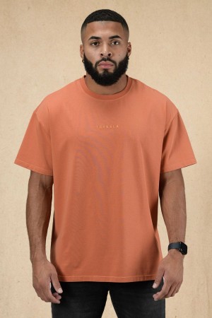 Young LA 420 Essential Oversized Tee Orange | Australia YFOLX-9043