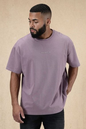 Young LA 420 Essential Oversized Tee Purple | Australia QCKFL-2508