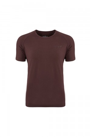 Young LA 422 Fitted Delt Tee Burgundy | Australia XIBPU-3702