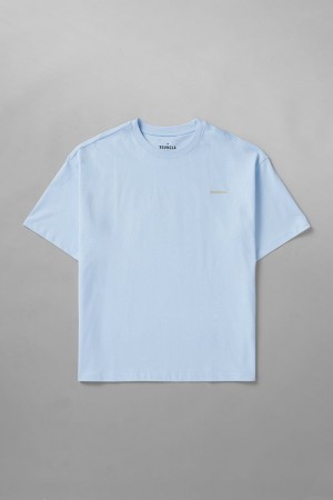 Young LA 436 Stamped Tees Light Blue | Australia HVCMR-2936