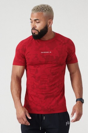 Young LA 437 Digital Compression Tees Red | Australia GDUZI-2784