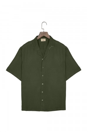 Young LA 444 - Tulum Shirts Olive | Australia FZXEK-2807