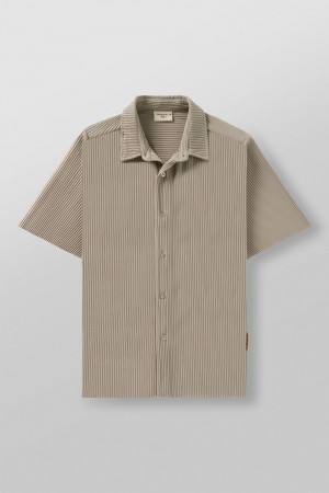 Young LA 448 - Pleated Festival Shirts Beige | Australia QBXWF-2016