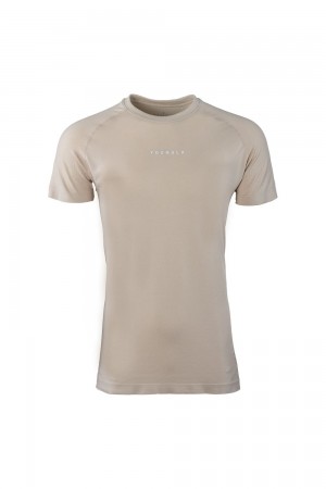 Young LA 454 New Gen Compression Tee Beige | Australia QHLFO-8934