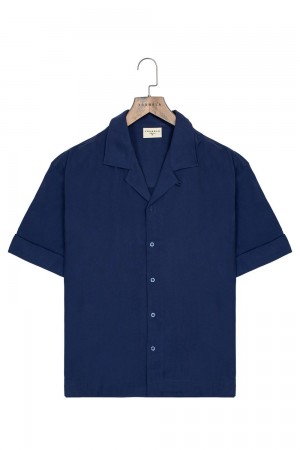 Young LA 468 Clase Shirts Dark Blue | Australia RXUNM-4987