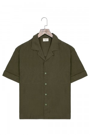 Young LA 468 Clase Shirts Olive | Australia AHXZV-1549