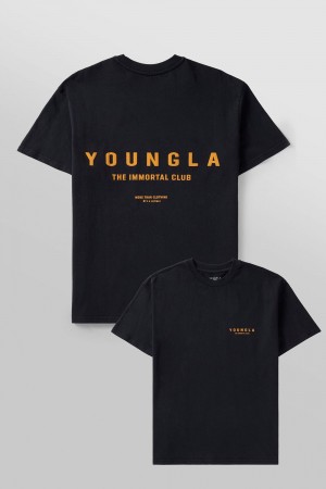 Young LA 473 - Immortal Club Tees Black | Australia QOJUG-3420