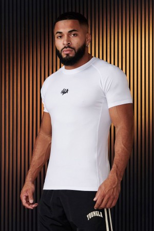 Young LA 474 - Speed Compression Tees White | Australia XOWGM-1830