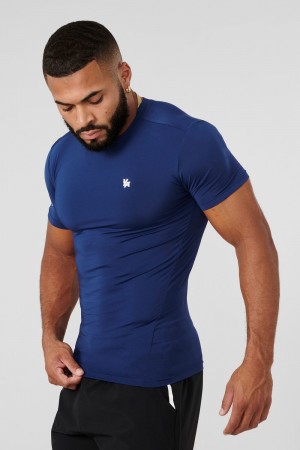 Young LA 476 - Stealth Compression Tees Dark Blue | Australia ZONWX-2593