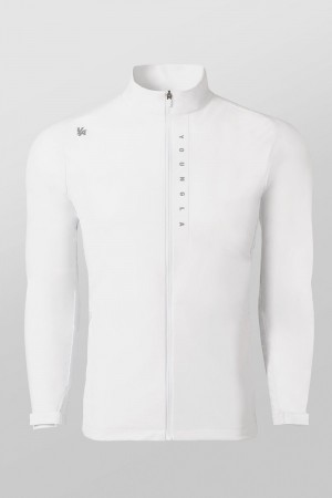 Young LA 5052 - Morning Run Zip-Up White | Australia CAJUM-9603