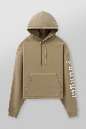 Young LA 5093 - Freeflow Hoodies Khaki | Australia LANHS-0476