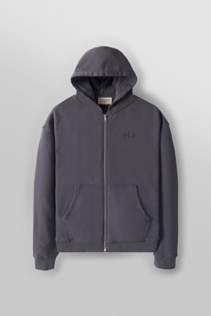 Young LA 514 - Monarch Zip-Up Hoodie 2.0 Grey | Australia GIBCW-3216