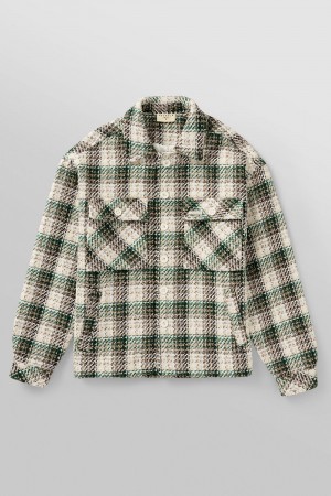 Young LA 519 - Woven Flannel Jackets Green | Australia BDCLZ-5928