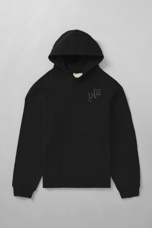 Young LA 522 - Marshmallow Hoodies Black | Australia PKFOV-9026