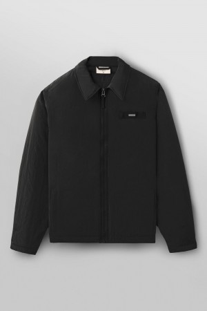 Young LA 529 - Crinkled Jacket Black | Australia LRKUQ-2764