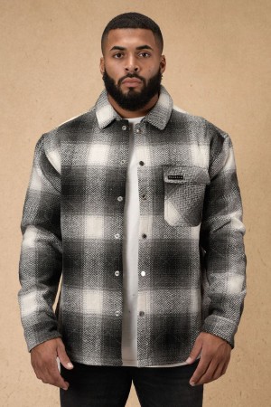 Young LA 556 High Profile Flannel Jacket Black White | Australia KFXZD-4825