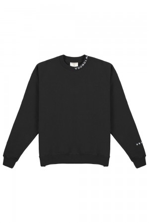 Young LA 557 Trademark Crewnecks Black | Australia EXKTG-2543