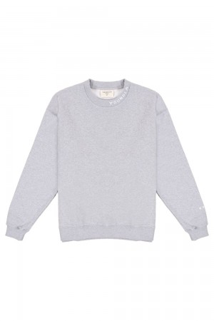 Young LA 557 Trademark Crewnecks Grey | Australia RYCTB-2879