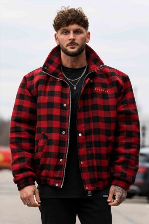 Young LA 563 Kingpin Jackets Red Black | Australia GUKMD-7194