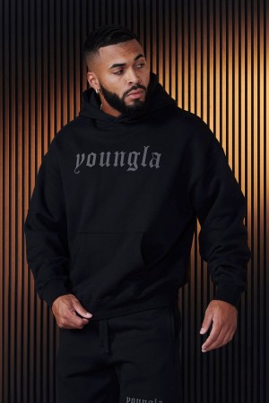 Young LA 566 - Cloud 9 Hoodies Black | Australia MPJFS-6528