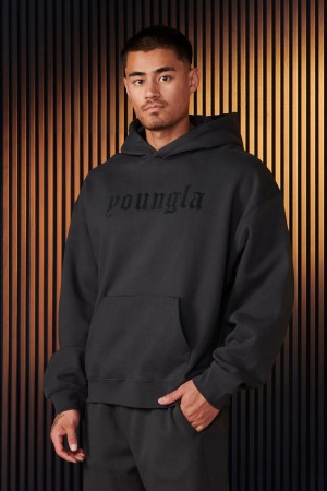 Young LA 566 - Cloud 9 Hoodies Dark Grey | Australia ARZTE-3468