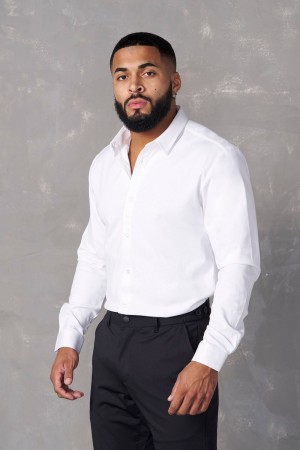 Young LA 803 - Formal Dress Shirts White | Australia FQUDB-9078