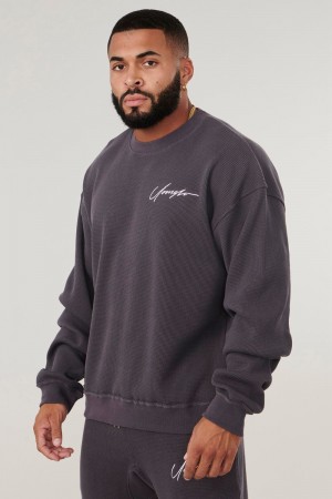 Young LA 807 Cozy Thermal Longsleeves Dark Grey | Australia WHSXF-0826