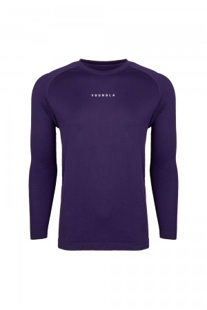 Young LA 823 New Gen Compression Longsleeves Purple | Australia FYTEV-8613