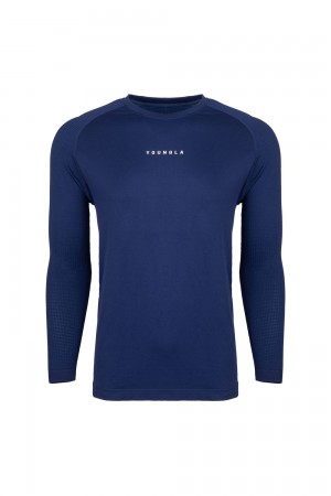 Young LA 823 New Gen Compression Longsleeves Dark Blue | Australia UQWJN-2079