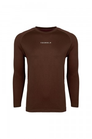 Young LA 823 New Gen Compression Longsleeves Dark Brown | Australia MAGTN-0658