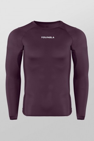 Young LA 830 - Flexfit Compression Longsleeves Purple | Australia ZEHYA-2453